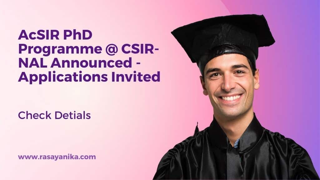 Acsir Phd Programme Csir Nal Applications Invited