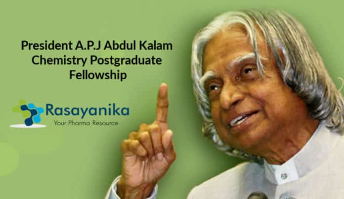 President A.P.J Abdul Kalam Chemistry Postgraduate Fellowship