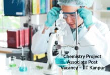 Chemistry Project Associate Post Vacancy – IIT Kanpur