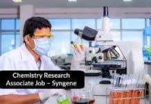 Chemistry Research Associate Job – Syngene Chemistry Jobs