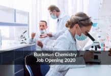 Buckman Senior Research Scientist Job - Chemistry