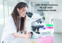 CSIR-NEERI Chemistry PA Job 2020– Application Details