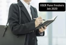 IISER Pune Freshers Job 2020 - Phd Chemistry Candidates Apply Salary 50,000 pm