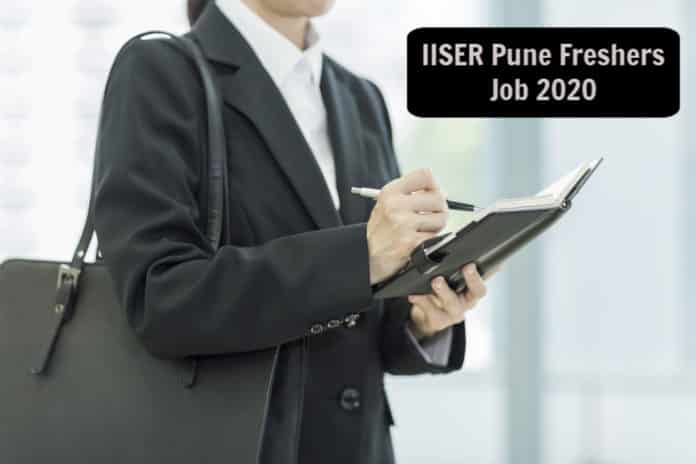 IISER Pune Freshers Job 2020 - Phd Chemistry Candidates Apply Salary 50,000 pm