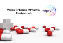 Wipro BPharma MPharma Freshers Job