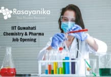 IIT Guwahati Chemistry & Pharma Recruitment 2020
