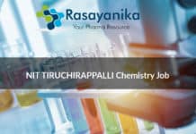 NIT TIRUCHIRAPPALLI Chemistry Job Opening - JRF Post