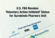 'Voluntary Action Initiated' Revoked by U.S. FDA for Aurobindo Pharma unit