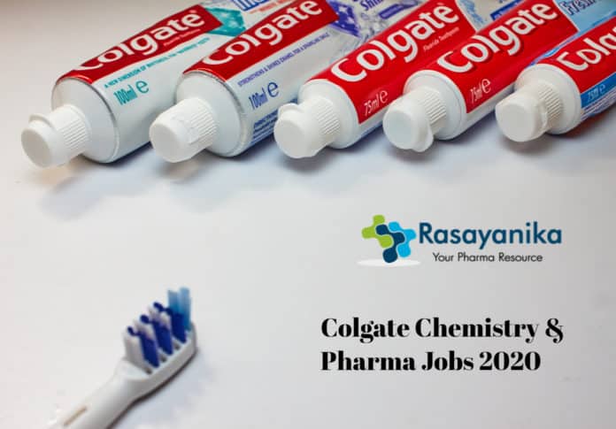 Colgate Associate Scientist Recruitment 2020 – Chemistry & Pharma