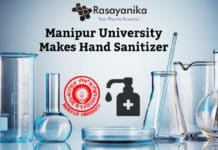 Manipur University’s Chemistry Department Makes Hand Sanitizer For its Community