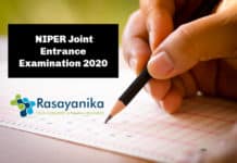 NIPER JEE 2020 – NIPER Joint Entrance Examination 2020 for MSc & PhD Candidates