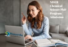 NISER Chemical Science PhD Program Admission 2020-2021 