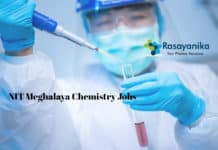 NIT Meghalaya Chemistry Jobs - Junior Research Fellow
