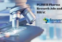 PGIMER Research Jobs under BIRAC - Pharma Candidates Apply