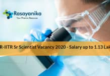 CSIR-IITR Sr Scientist Vacancy 2020 - Salary up to 1.13 Lakh pm