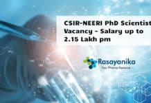 CSIR-NEERI PhD Scientist Vacancy - Salary up to 2.15 Lakh pm