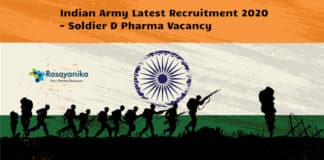 Indian Army Latest Recruitment 2020 - Soldier D Pharma Vacancy