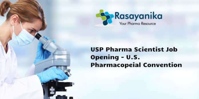 USP Pharma Scientist Job Opening - U.S. Pharmacopeial Convention