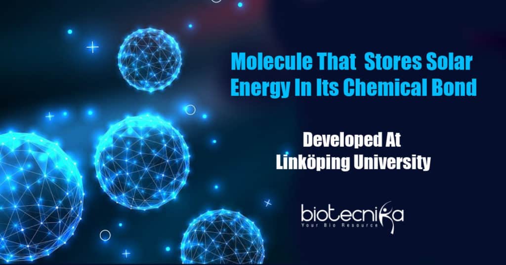 Storing Solar Energy In Chemical Bonds Of A Molecule