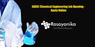 SABIC Chemical Engineering Job Opening - Apply Online