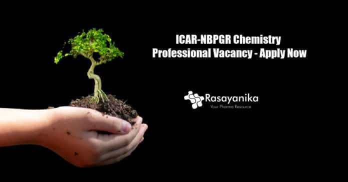 ICAR-NBPGR Chemistry Professional Vacancy - Apply Now