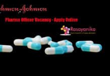 Johnson & Johnson Pharma Officer Vacancy - Apply Online