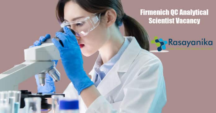 Firmenich QC Analytical Scientist Vacancy - Apply Online