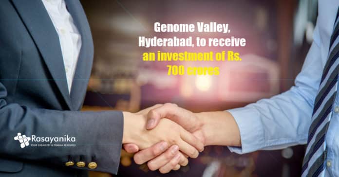 Genome Valley, Hyderabad, to receive an investment of Rs. 700 crores, from pharma companies.