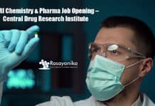 CDRI Chemistry & Pharma Job Opening – Central Drug Research Institute