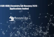 CSIR-NBRI Chemistry Job Vacancy 2020 - Applications Invited