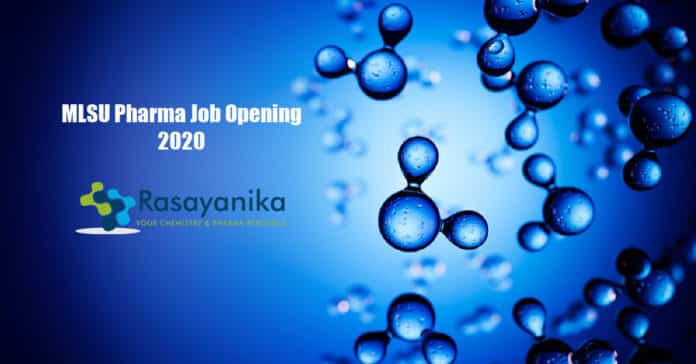 MLSU Pharma Job Opening 2020 - Applications Invited