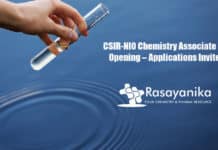CSIR-NIO Chemistry Associate Job Opening – Applications Invited