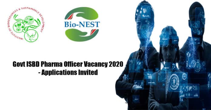 Govt ISBD Pharma Officer Vacancy 2020 - Applications Invited