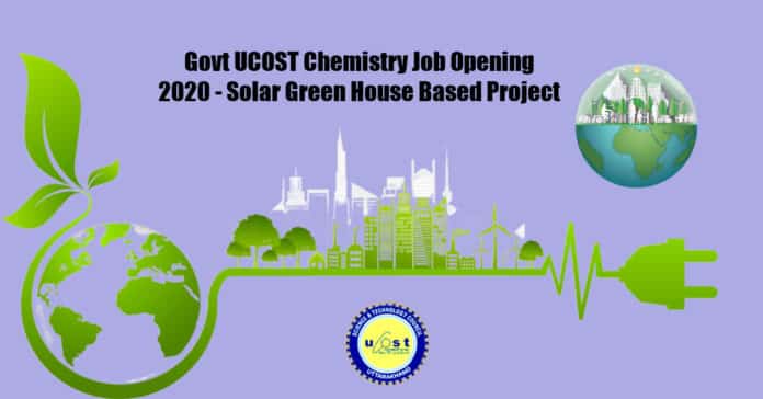 Govt UCOST Chemistry Job Opening 2020 - JRF & SRF Post