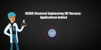 IISERB Chemical Engineering JRF Vacancy - Applications Invited