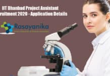 IIT Dhanbad Project Assistant Recruitment 2020 - Application Details