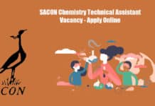 SACON Chemistry Technical Assistant Vacancy - Apply Online