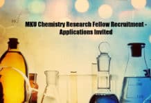 MKU Chemistry Research Fellow Recruitment - Applications Invited