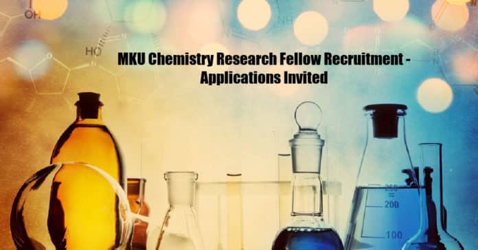 MKU Chemistry Research Fellow Recruitment - Applications Invited