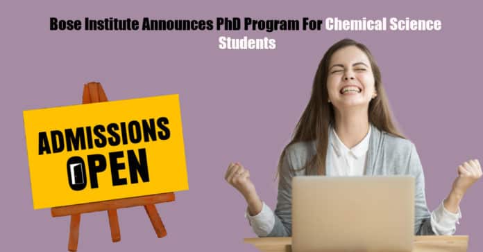 Bose Institute Announces PhD Program For Chemical Science Students