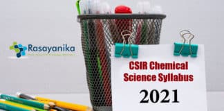 CSIR Chemical Science Syllabus