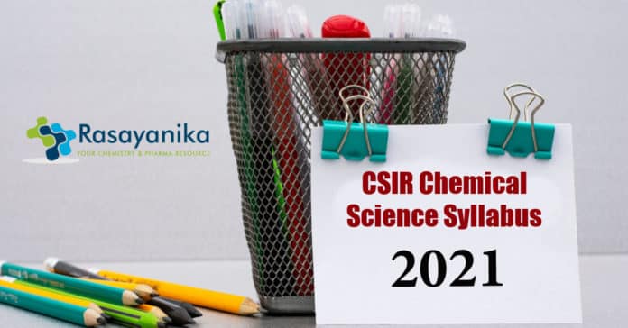 CSIR Chemical Science Syllabus