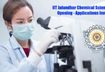 IIT Jalandhar Chemical Science Job Opening - Applications Invited