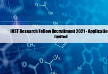 INST Research Fellow Recruitment 2021 - Applications Invited