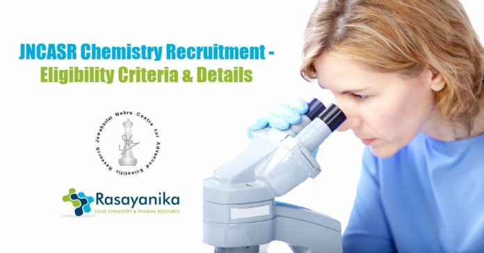 JNCASR Chemistry Recruitment