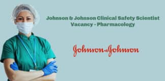 Johnson & Johnson Clinical Safety Scientist Vacancy - Pharmacology