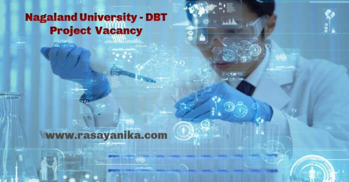 Nagaland University - DBT Project - Chemistry JRF Vacancy 2021