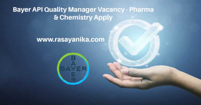 Bayer API Quality Manager Vacancy - Pharma & Chemistry Apply