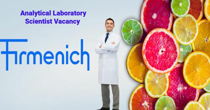 Firmenich Chemistry Analytical Laboratory Scientist Vacancy - Apply Online