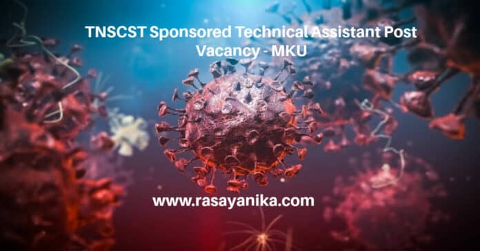 TNSCST Sponsored Technical Assistant Post Vacancy - MKU